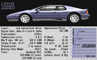 Test Drive II - Super Cars [datadisk] atari screenshot